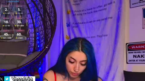 Snapshot of ariavossx chatting on 3, 5, 2026 Aria online show from 3, 5, 2026
