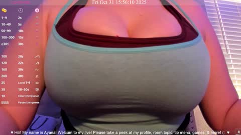 Snapshot of ayanadelatorre chatting on 31, 10, 2025 Ayana Delatorre online show from 31, 10, 2025