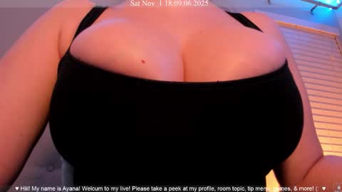 Snapshot of ayanadelatorre chatting on 2, 11, 2025 Ayana Delatorre online show from 2, 11, 2025