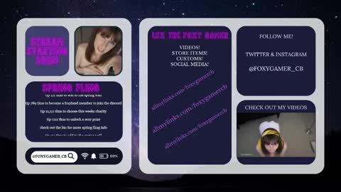 Snapshot of foxy_gamer chatting on 26, 5, 2026 Lex Vive foxygamer cb online show from 26, 5, 2026