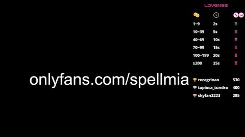 Mia  instagram miasspell online show from 23, 2, 2025