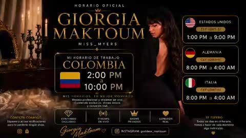 Goddess Myers  thumb up is important for me kisses  online show from 18, 7, 2026