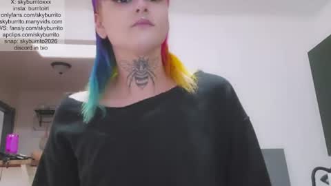 Snapshot of queer_burrito chatting on 8, 7, 2026 Sky Burrito online show from 8, 7, 2026