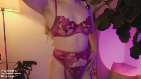 Snapshot of skarpio17 chatting on 14, 2, 2026 Im Scarlett ONLINE 5pm-10pm NYC time online show from 14, 2, 2026