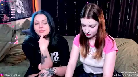 Snapshot of sleepingduo chatting on 21, 11, 2025 Hi We are Iva and Angela Nice to meet u 3 online show from 21, 11, 2025