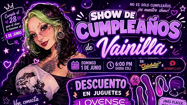 vainilla doll online show from 21, 6, 2026