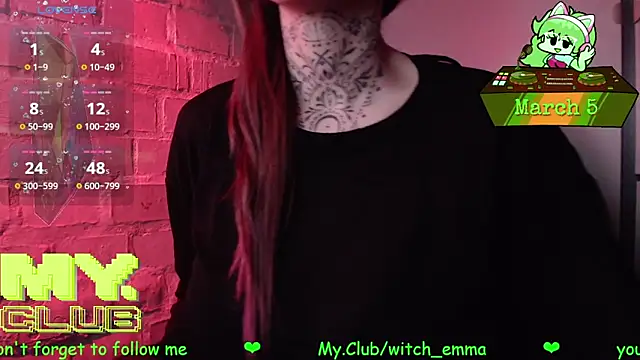 Witch Emma online show from 5, 3, 2026